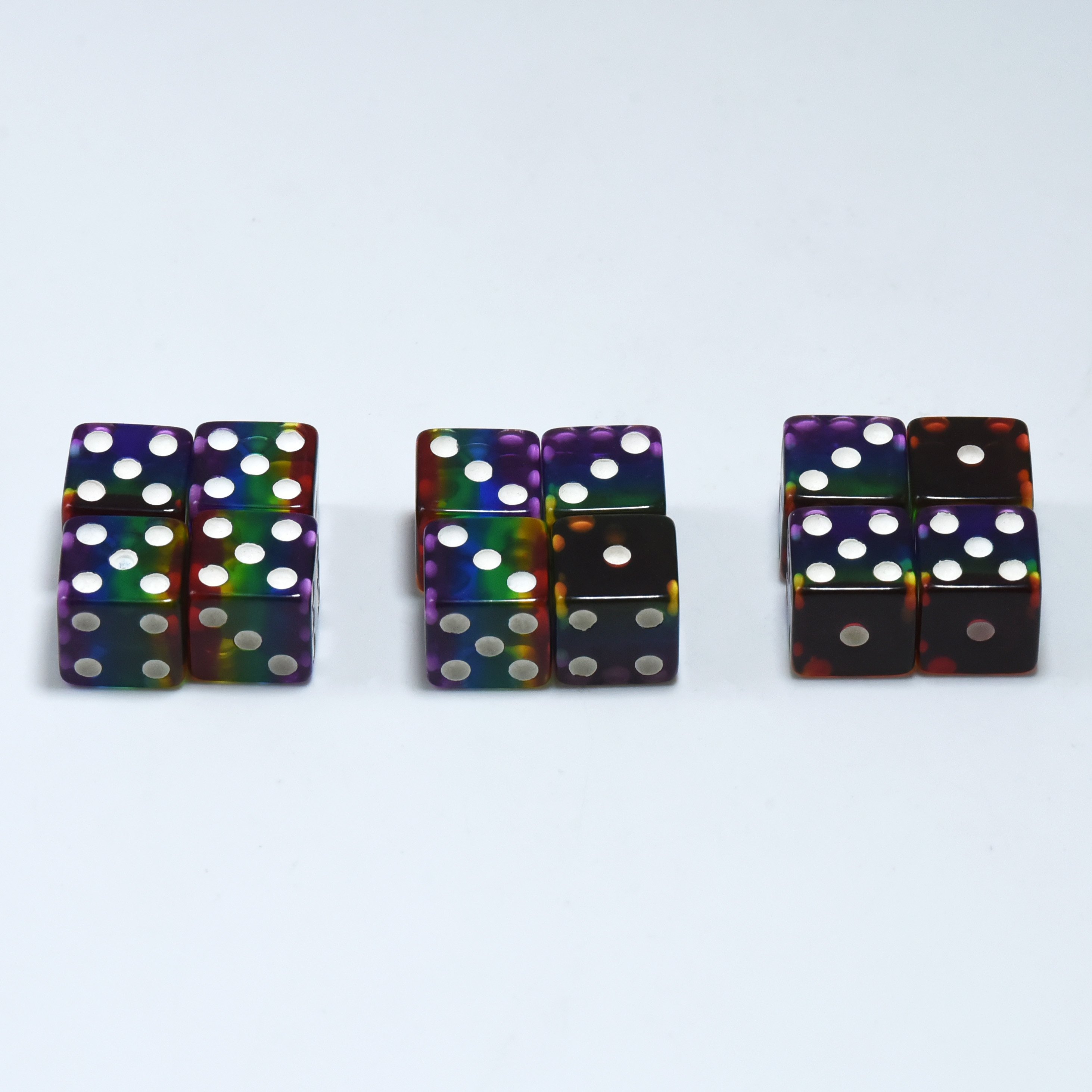 Custom Logo 16mm Colored Resin D6 Polyhedral Dice Plastic Board Games Accessories for DND RPG