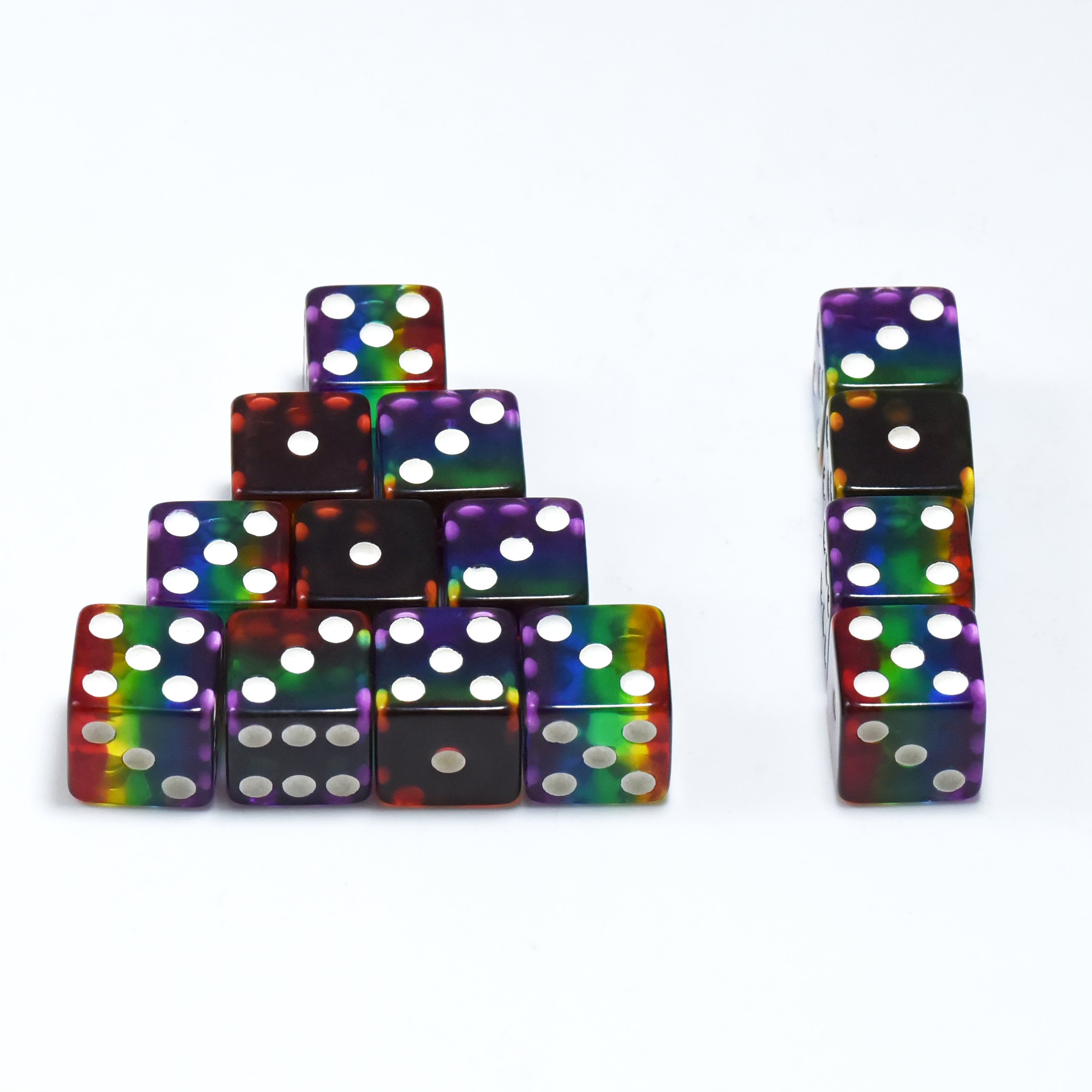Custom Logo 16mm Colored Resin D6 Polyhedral Dice Plastic Board Games Accessories for DND RPG