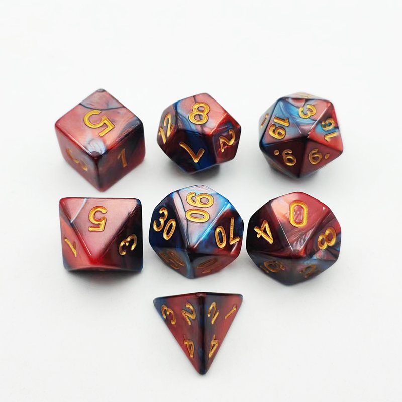 Wholesale 16mm Dice Table Game Accessories Custom Acrylic Dice Set With Numbers Polyhedral Dice Set