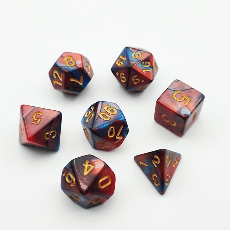 Wholesale 16mm Dice Table Game Accessories Custom Acrylic Dice Set With Numbers Polyhedral Dice Set