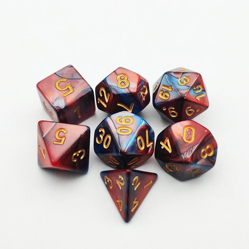 Wholesale 16mm Dice Table Game Accessories Custom Acrylic Dice Set With Numbers Polyhedral Dice Set