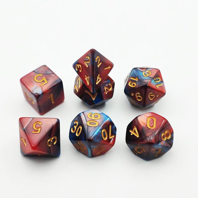 Wholesale 16mm Dice Table Game Accessories Custom Acrylic Dice Set With Numbers Polyhedral Dice Set