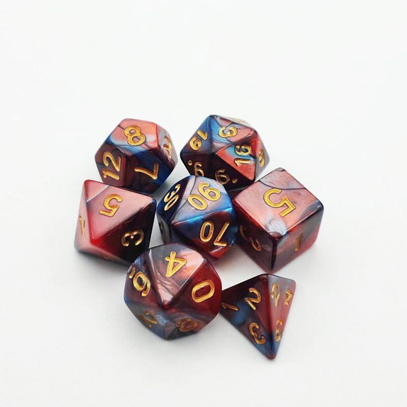 Wholesale 16mm Dice Table Game Accessories Custom Acrylic Dice Set With Numbers Polyhedral Dice Set
