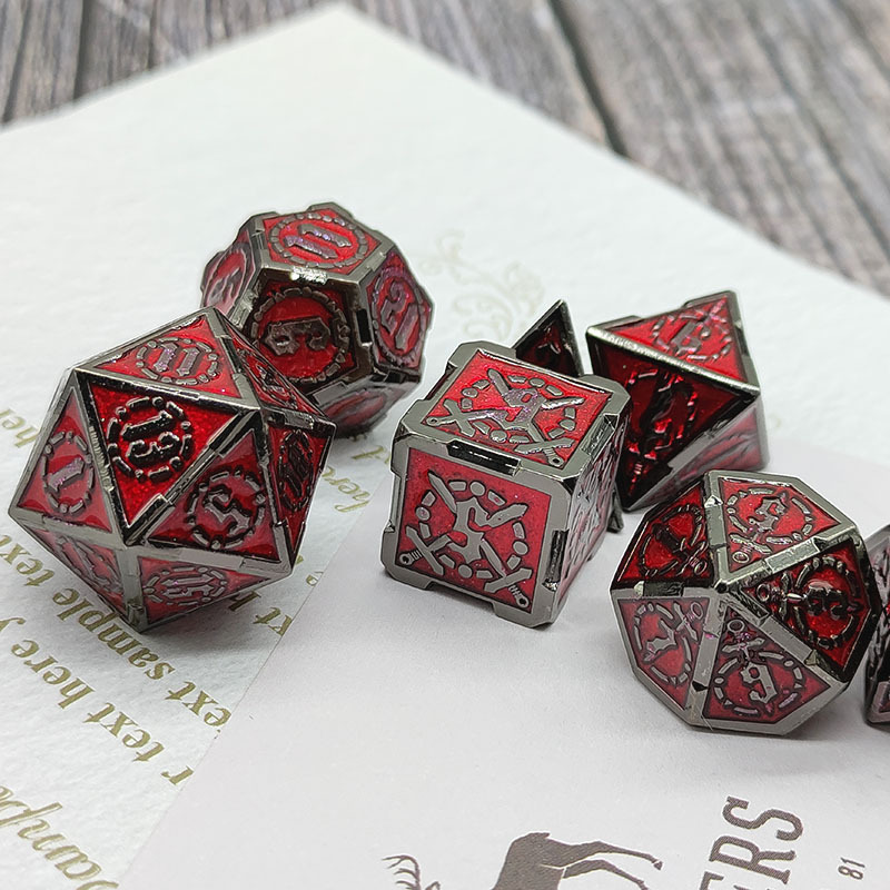 2024 New Style DND Metal Solid Polyhedral Dice Customizable Board Game TRPG Dungeons & Dragons Dice Accessories