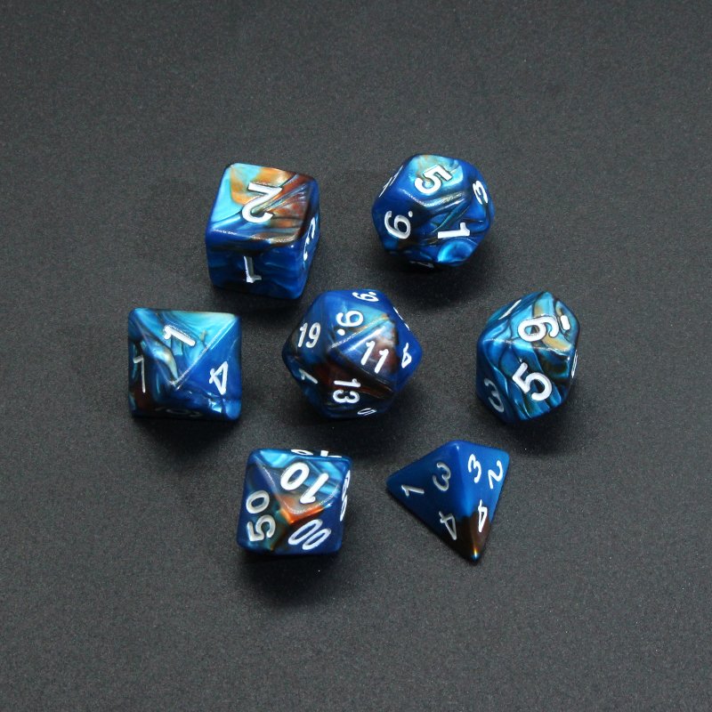 Custom Polyhedral Plastic RPG DND Dice Set Bulk Acrylic Dice Wholesale D4 D6 D8 D10 D% D12 D20 for Tabletop Role Playing Games