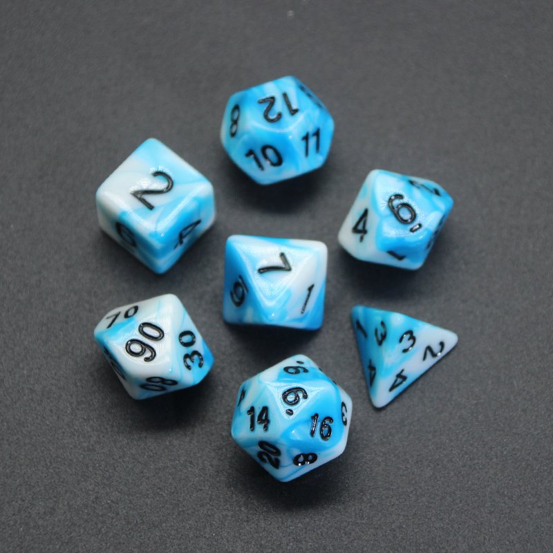 Custom Polyhedral Plastic RPG DND Dice Set Bulk Acrylic Dice Wholesale D4 D6 D8 D10 D% D12 D20 for Tabletop Role Playing Games