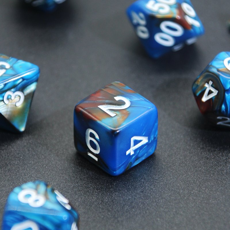 Custom Polyhedral Plastic RPG DND Dice Set Bulk Acrylic Dice Wholesale D4 D6 D8 D10 D% D12 D20 for Tabletop Role Playing Games