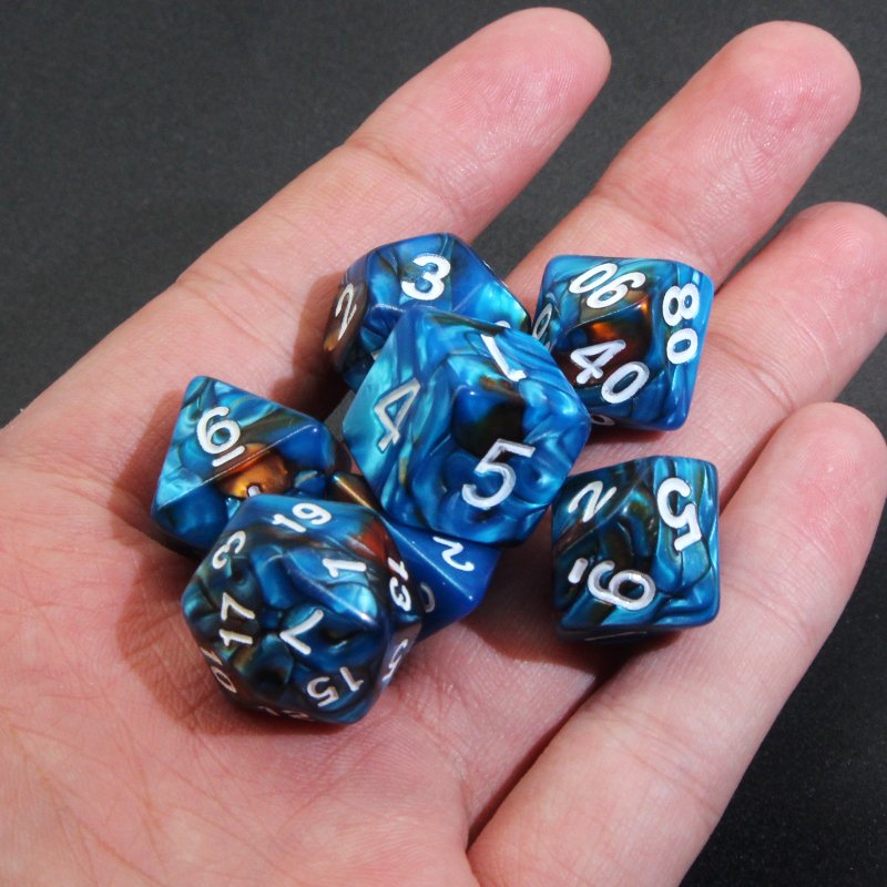 Custom Polyhedral Plastic RPG DND Dice Set Bulk Acrylic Dice Wholesale D4 D6 D8 D10 D% D12 D20 for Tabletop Role Playing Games