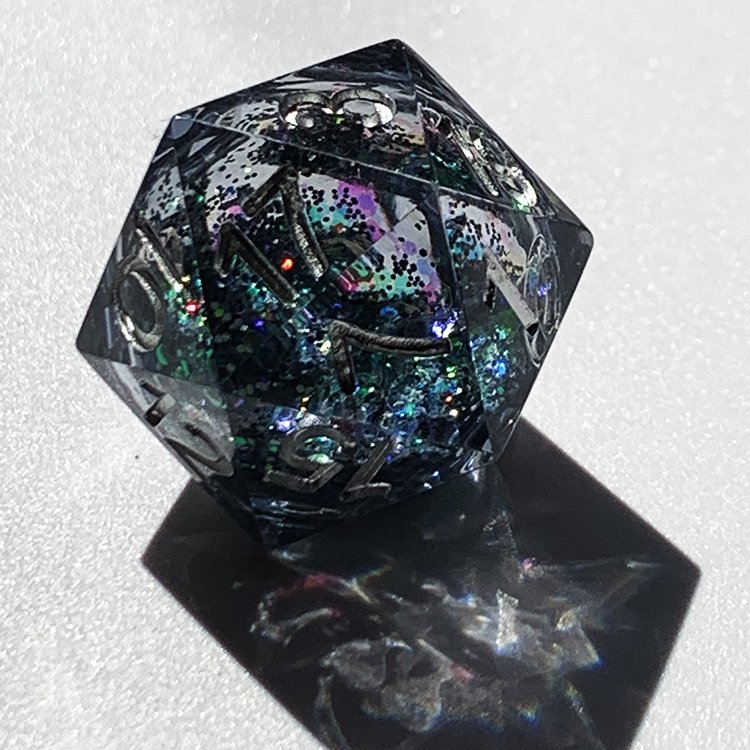 Handmade Dnd Liquid Core Heart Filled Dice Set DND Die Set Rolling D20 Polyhedral Dungeons and Dragons Dice