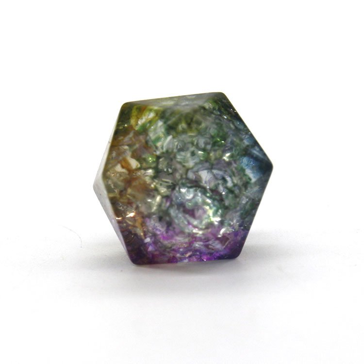 blank 7PCS color dichroic glass dice