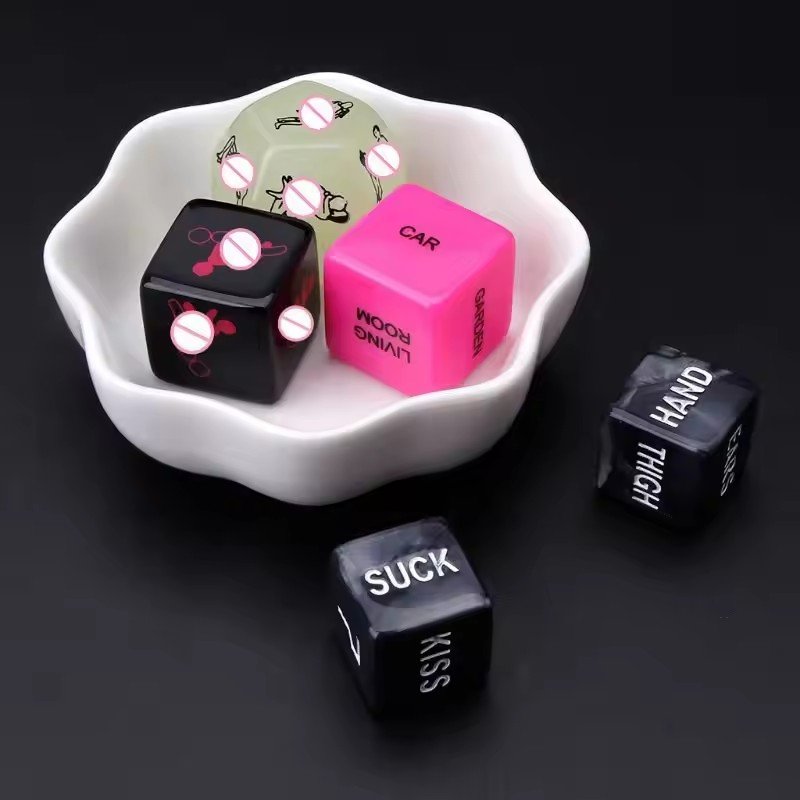 Oem adult love sex game dice Set Couple Game Lover Flirt Dice 6 Sides Cube Adult Couple Love Dice Shining Words Positions Sex
