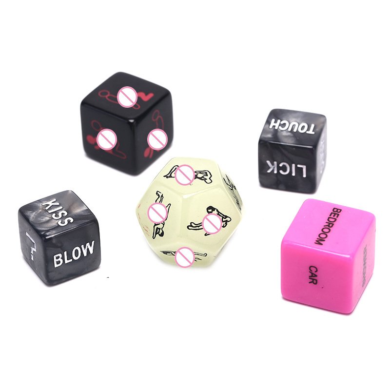 Oem adult love sex game dice Set Couple Game Lover Flirt Dice 6 Sides Cube Adult Couple Love Dice Shining Words Positions Sex