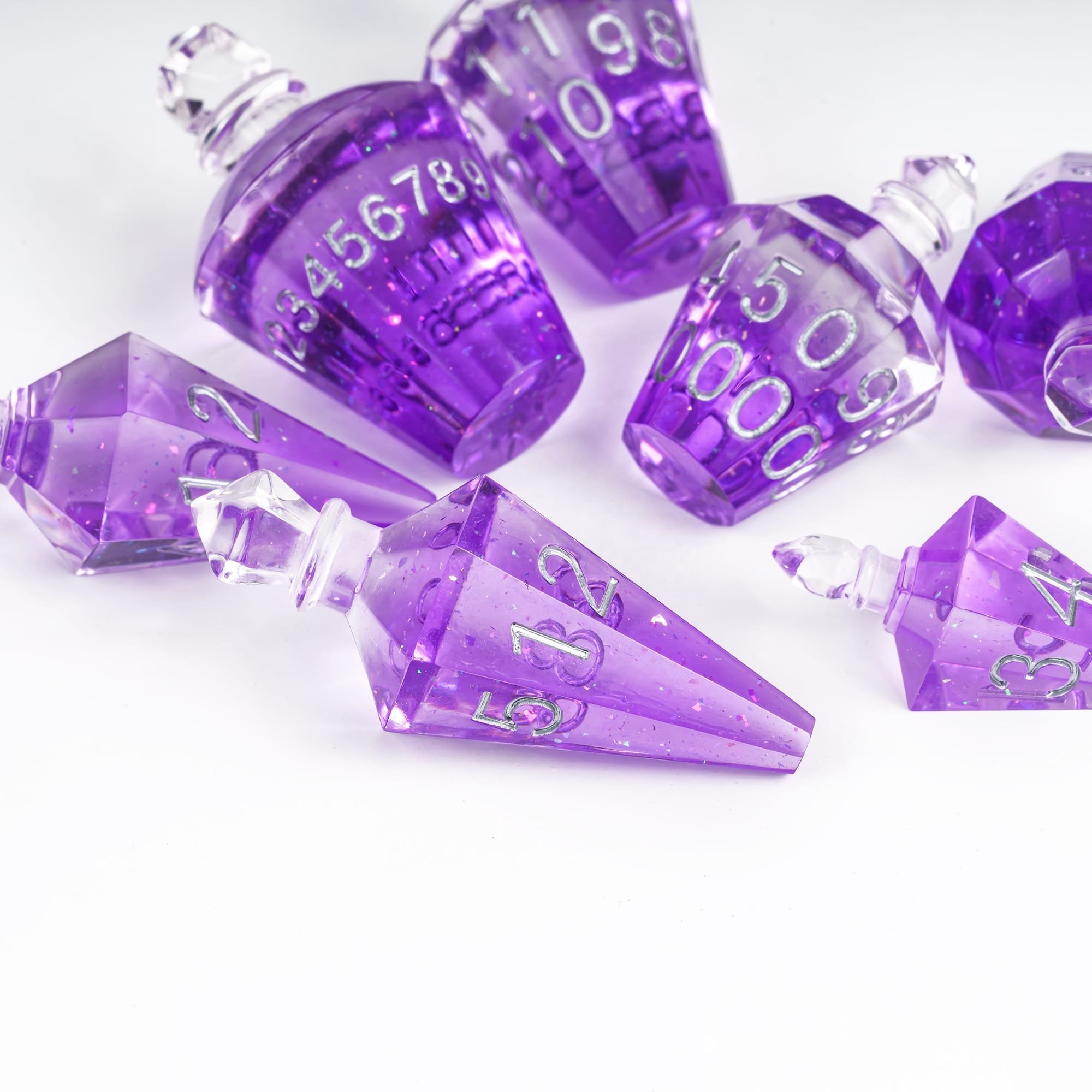 Udixi Custom Polyhedral magic potion bottle Dice Set Dungeons and Dragons DND RPG dice