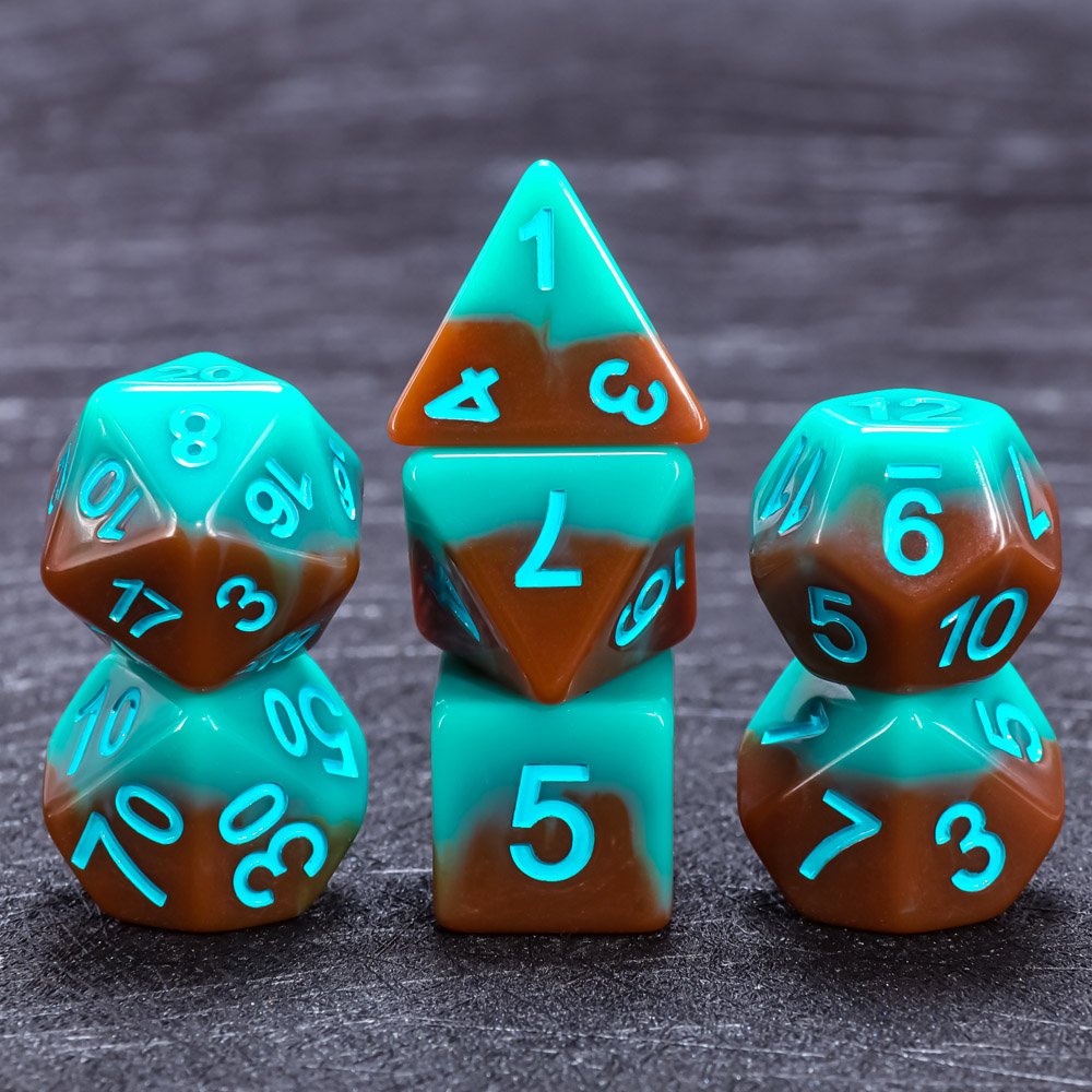 Ice Cream Layer Double Color Polyhedral Resin Dice Professional Casino Custom Dices For Entertainment Games