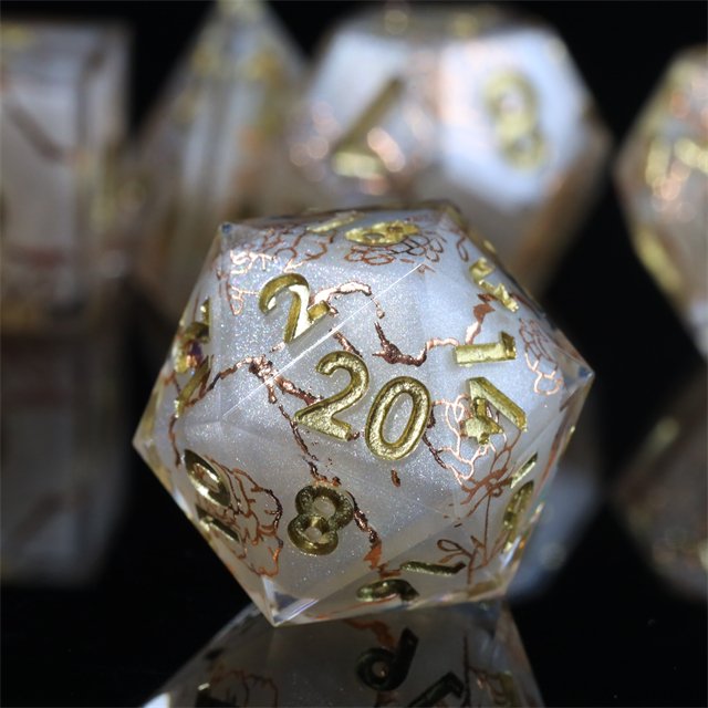 Mini Planet Dragon and Dungeon Custom dnd dice Resin Polyhedral wholesale Sharp Edges Dice board role-playing game Dice Set