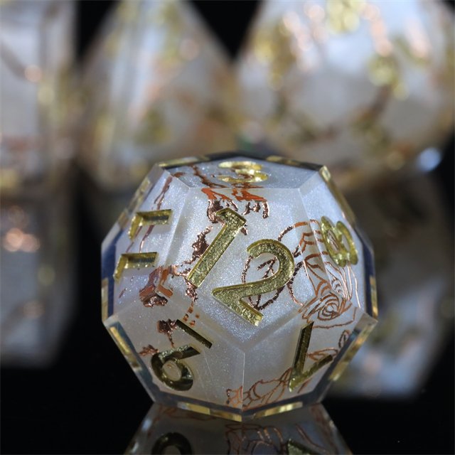 Mini Planet Dragon and Dungeon Custom dnd dice Resin Polyhedral wholesale Sharp Edges Dice board role-playing game Dice Set