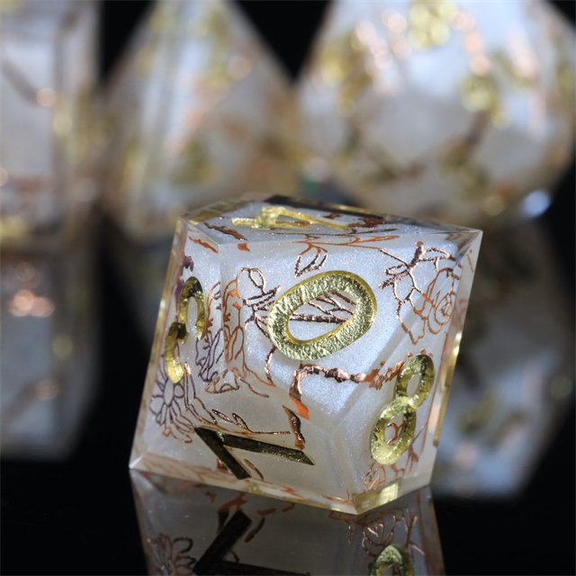 Mini Planet Dragon and Dungeon Custom dnd dice Resin Polyhedral wholesale Sharp Edges Dice board role-playing game Dice Set