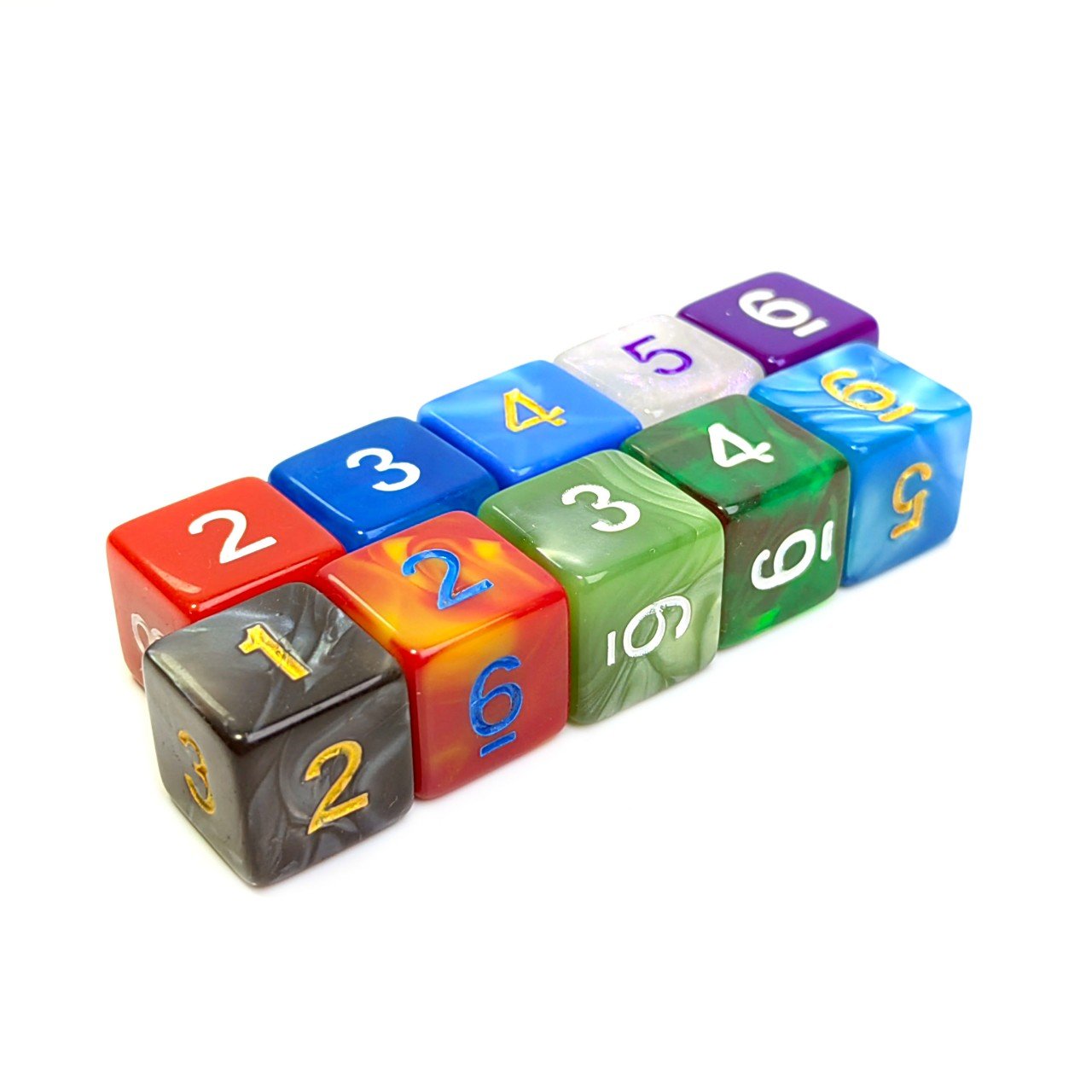 Bulk wholesale D6 Six Sided 16mm Right Angle Dice colored Custom white digital Dice for Game Toys Casino Art Picture Board Game