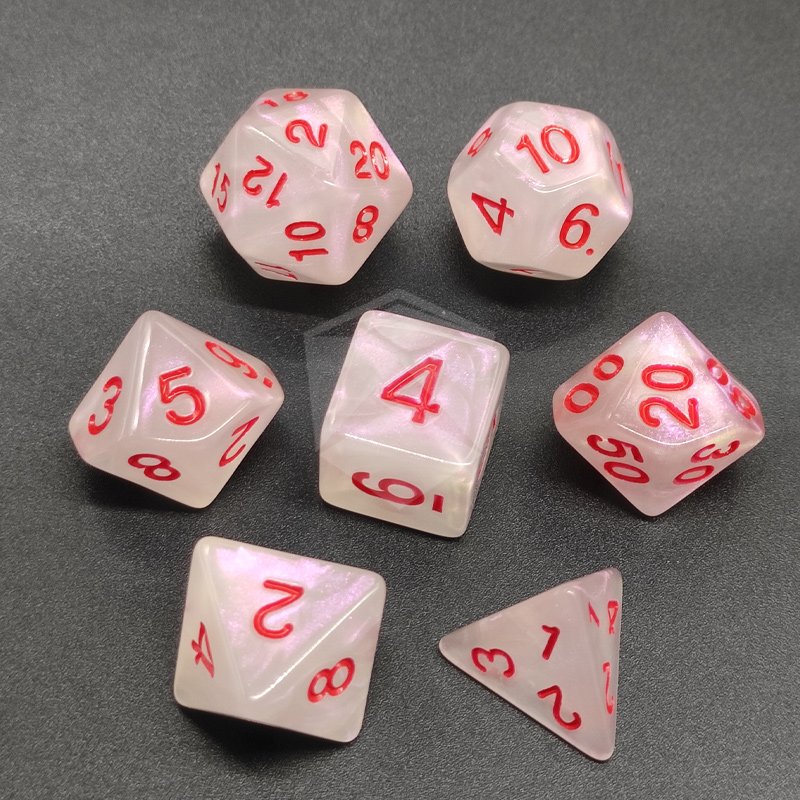 Desktop game Dragon and Dungeon role-playing game D and D, pure handmade polyhedral acrylic D&D dice set