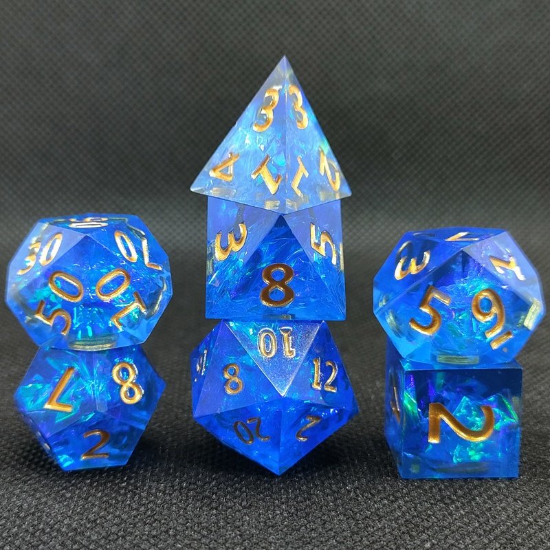 New Upscale Resin Transparent dice Handmade Sharp Resin Dice Tabletop RPG Games D4 D6 D8 D% D10 D12 D20