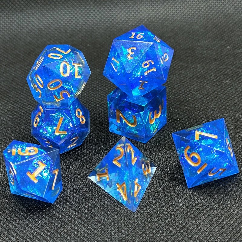 New Upscale Resin Transparent dice Handmade Sharp Resin Dice Tabletop RPG Games D4 D6 D8 D% D10 D12 D20