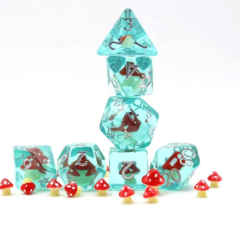 16mm Custom mushroom dice Dnd Polyhedral resin dice