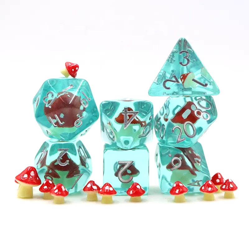 16mm Custom mushroom dice Dnd Polyhedral resin dice