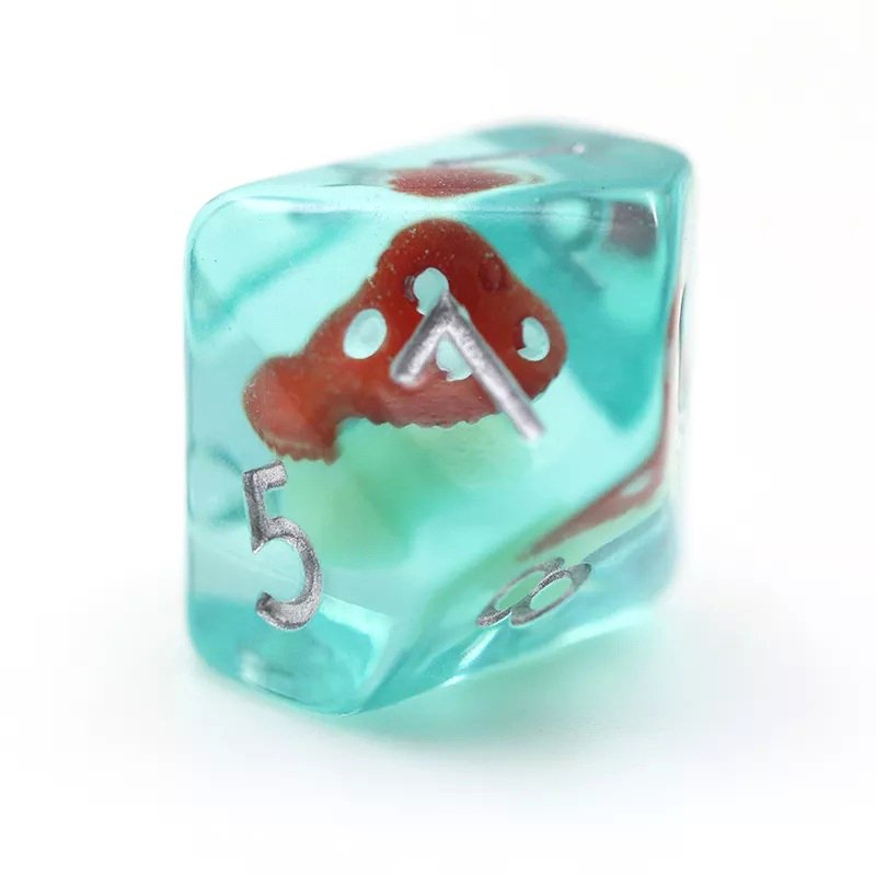 16mm Custom mushroom dice Dnd Polyhedral resin dice