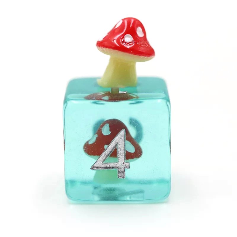 16mm Custom mushroom dice Dnd Polyhedral resin dice