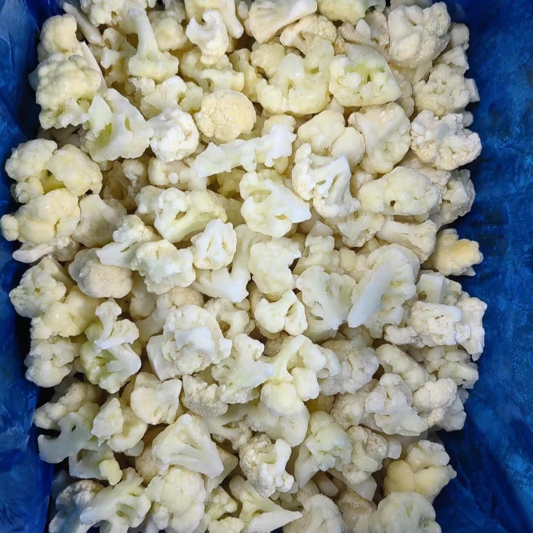 IQF Frozen Best Fresh White Freezing Organic riced Cauliflower Florets Broccoli Veggies Chunk Diced Block Cube Bulk in bag