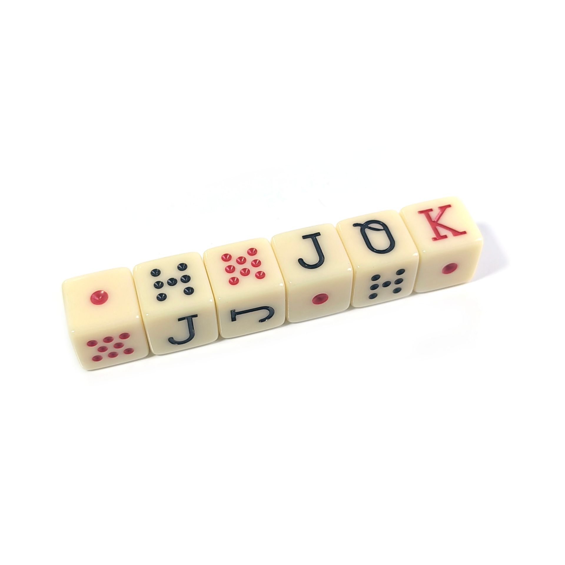 High Quality Board Games Acrylic round Poker Dice Set Ivory D6 Poker Game Bulk Dice with Custom Logo