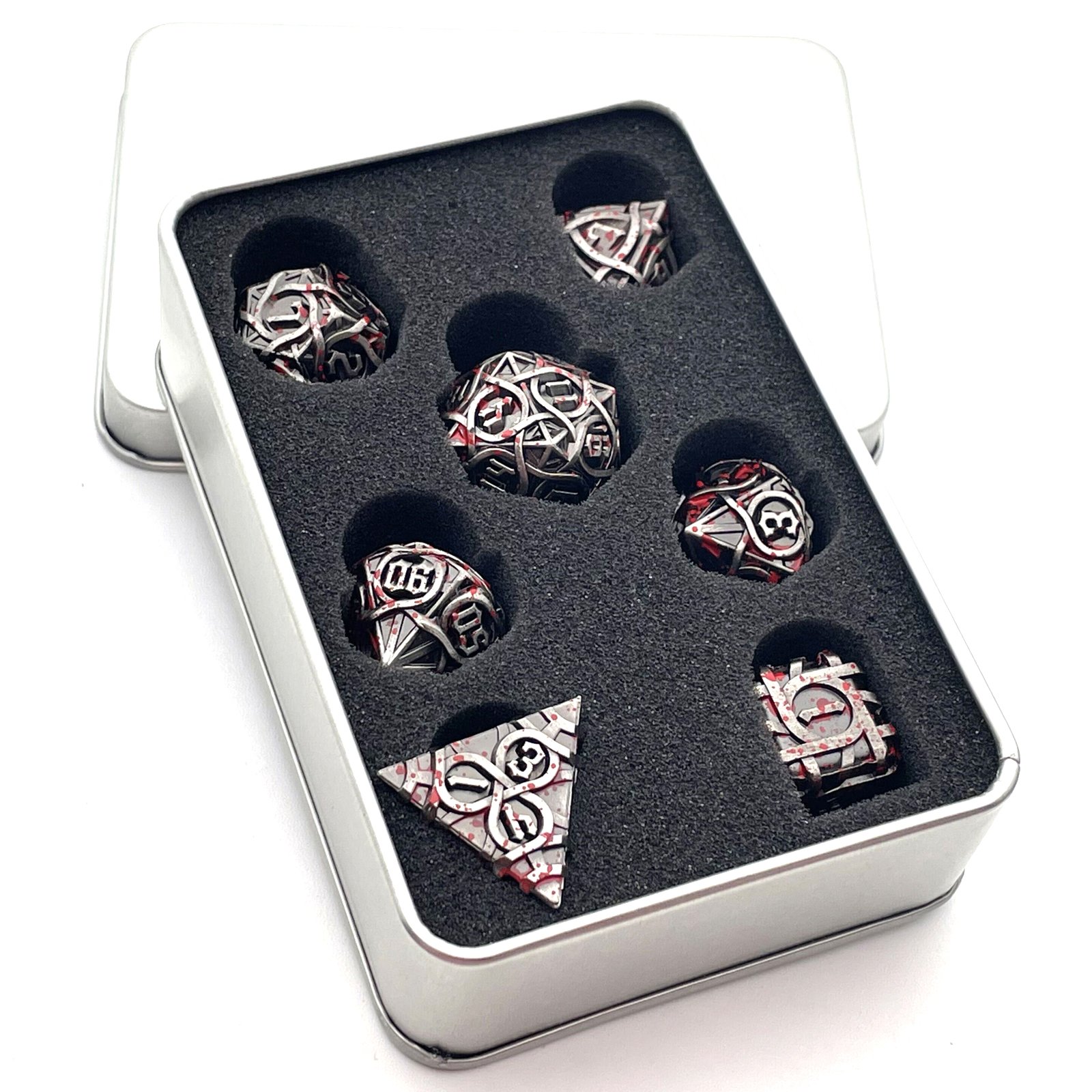 Dungeons & Dragons RPG Board Game Solid Metal Dice Set Customizable Polyhedral Dice for DND Running Group