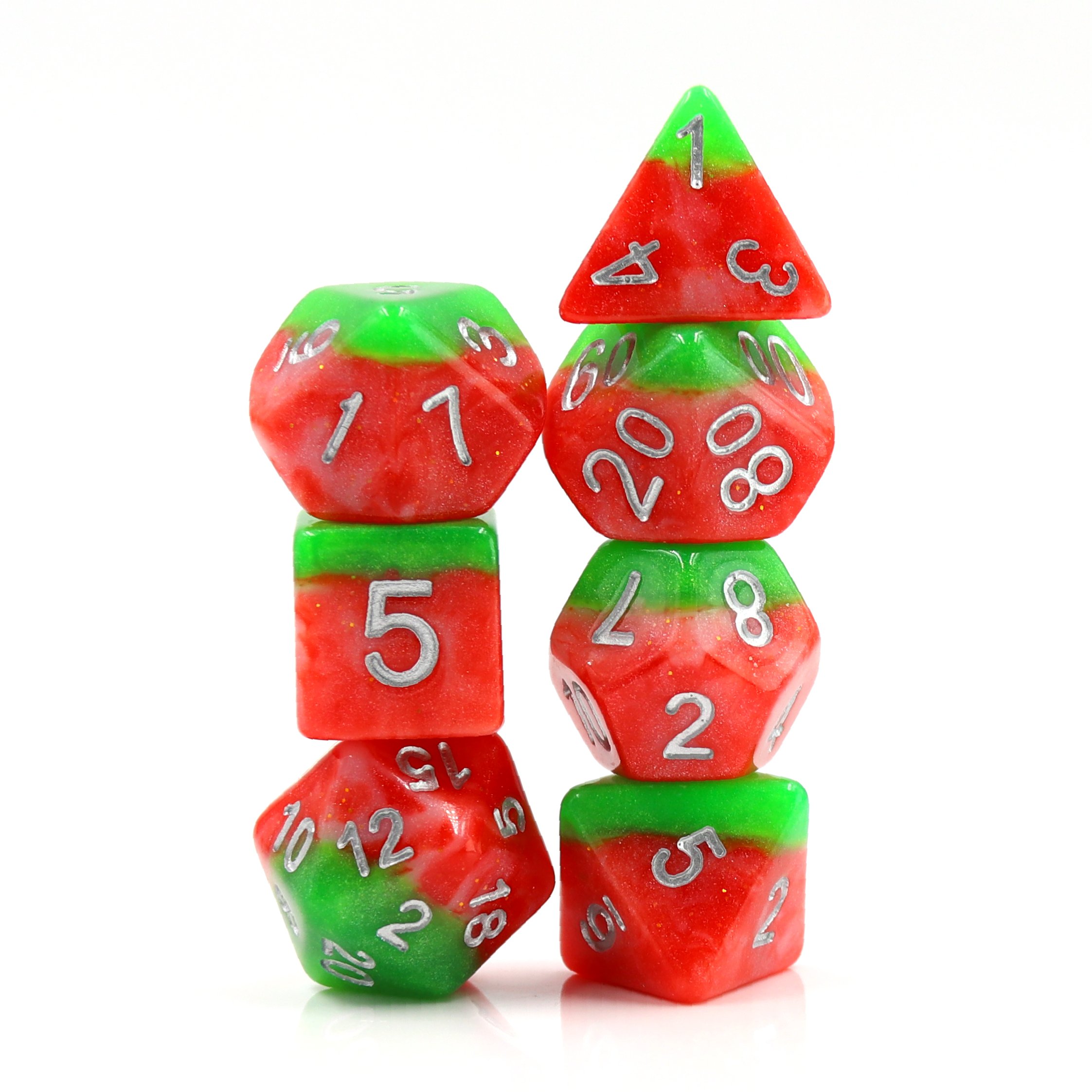 Custom 7pcs Polyhedral D&D Resin Dice Set Unique Design Layered Dice RPG Dragon&Dungeon Game D20 Made Metal Wood Acrylic Plastic