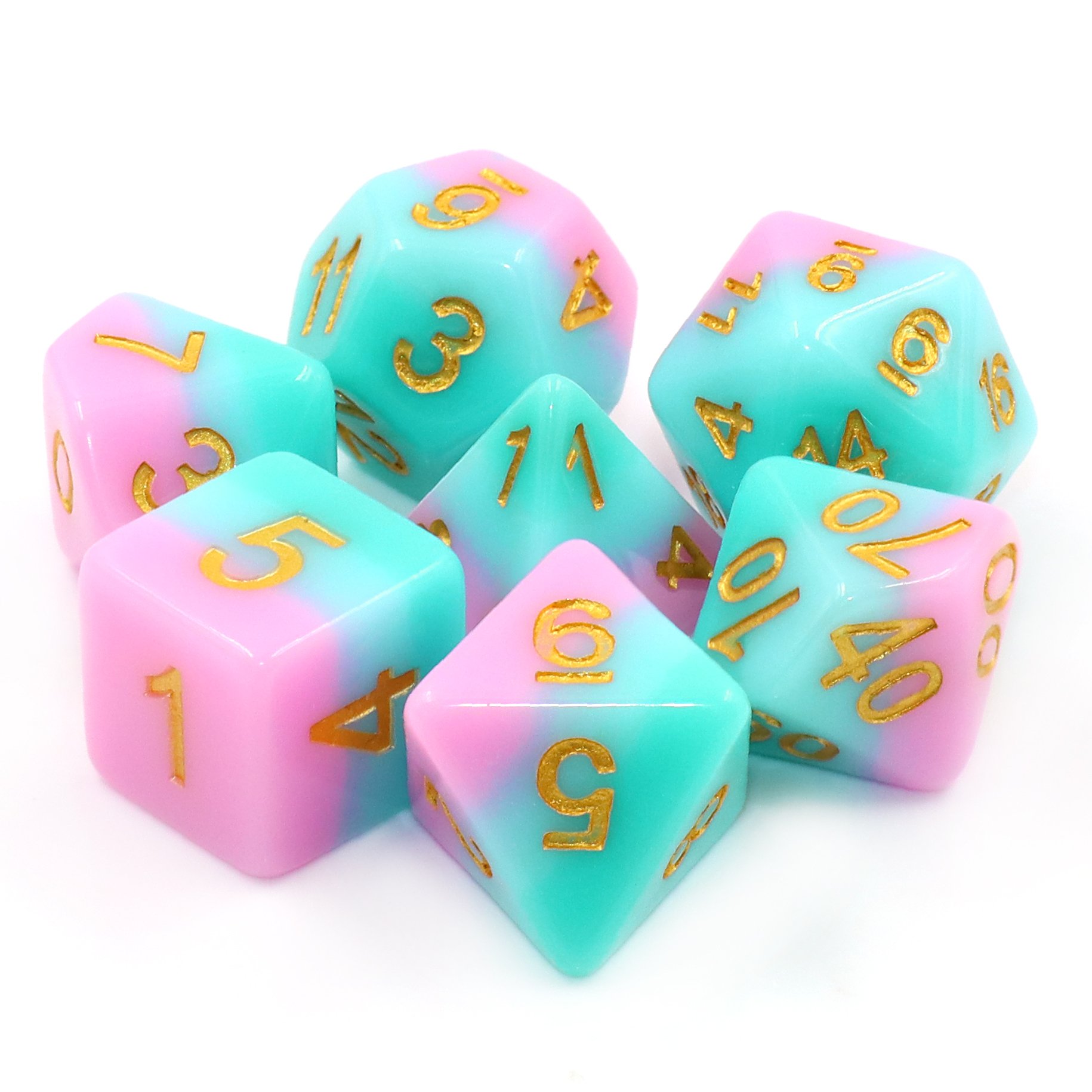 Custom 7pcs Polyhedral D&D Resin Dice Set Unique Design Layered Dice RPG Dragon&Dungeon Game D20 Made Metal Wood Acrylic Plastic