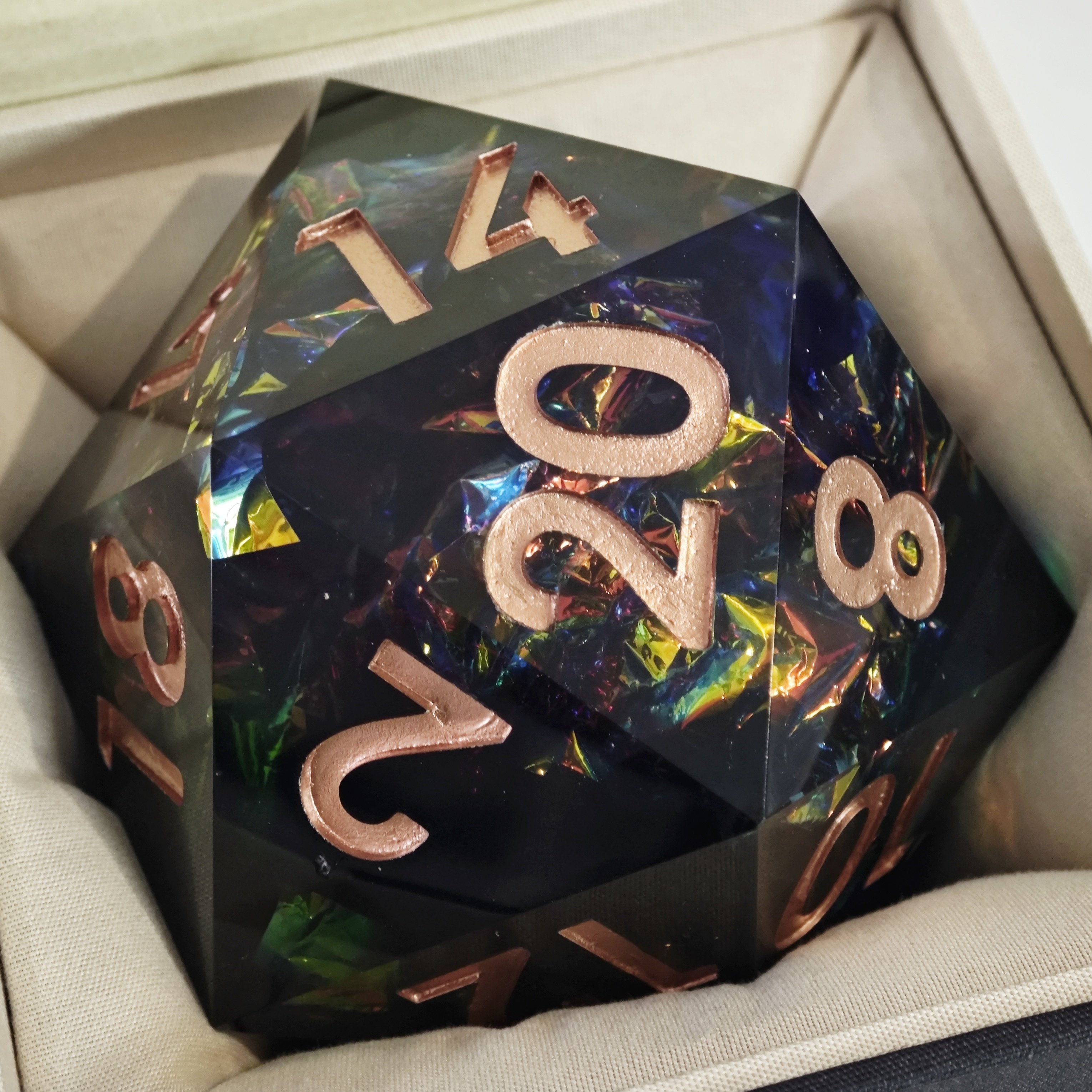 MINI PLANET Custom Resin D20 Dice Set For RPG Liquid Core Dice D20 Wholesale Custom Big Dragon Eye Liquid Core 20 Face Dice DND
