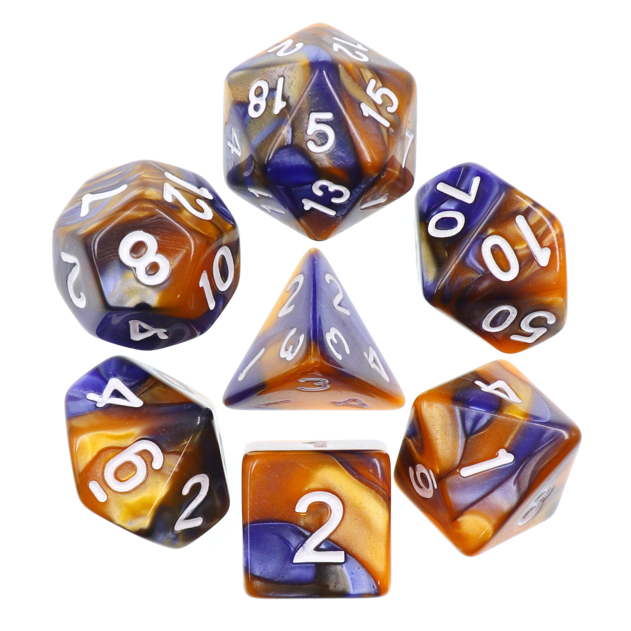 Acrylic Blend Color Glitter Dice DND&RPG Dungeons and Dragons Board Game Dice set