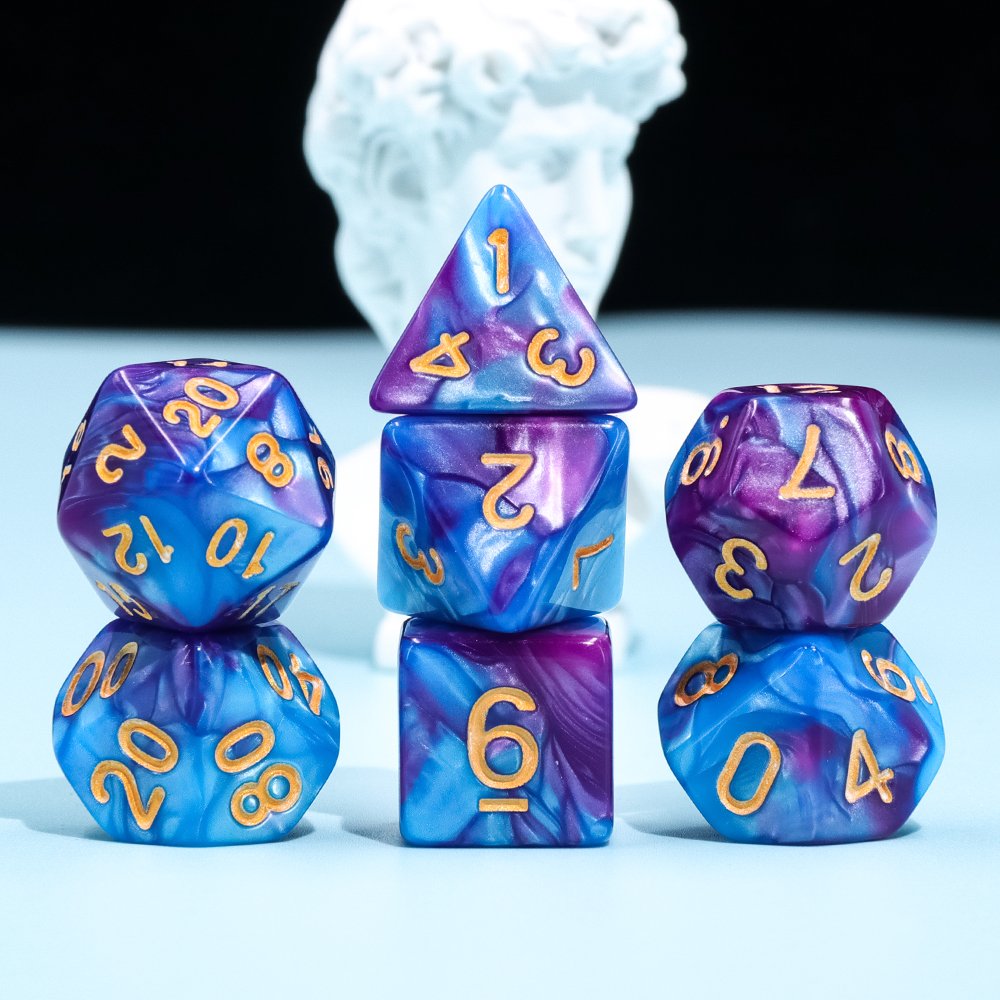 Acrylic Blend Color Glitter Dice DND&RPG Dungeons and Dragons Board Game Dice set