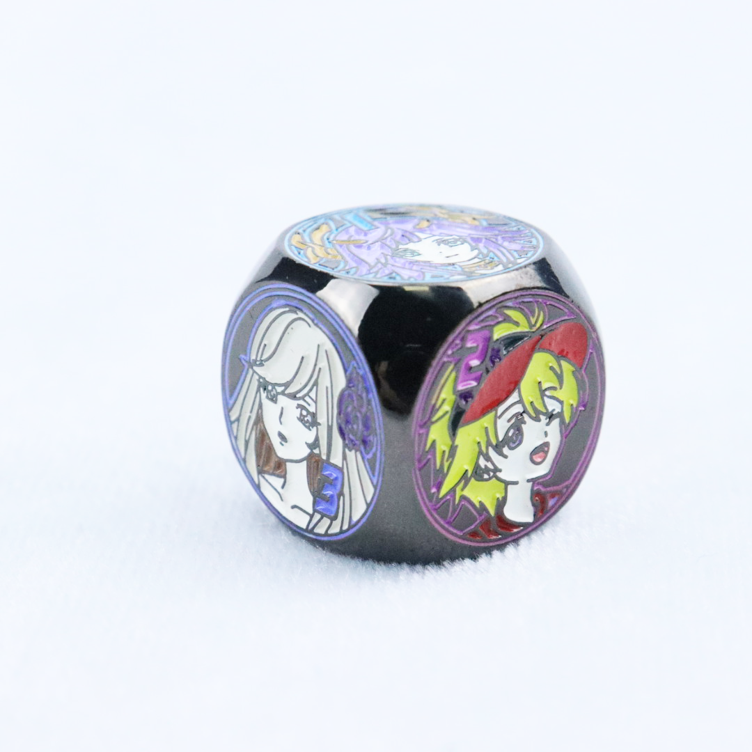 custom anime peripheral Resin Liquid Core Edged Polyhedral Dice custom dice metal quicksand dice anime