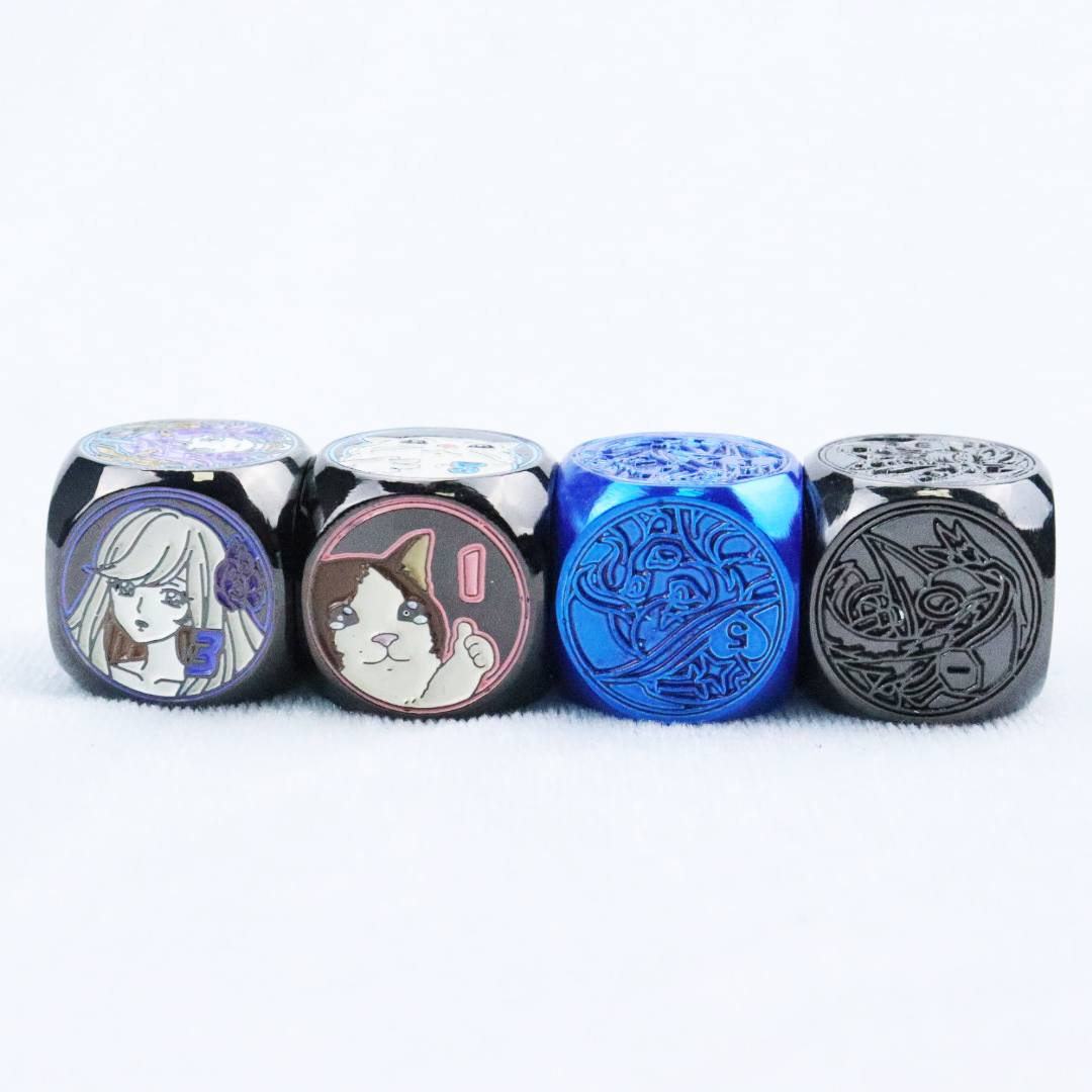 custom anime peripheral Resin Liquid Core Edged Polyhedral Dice custom dice metal quicksand dice anime