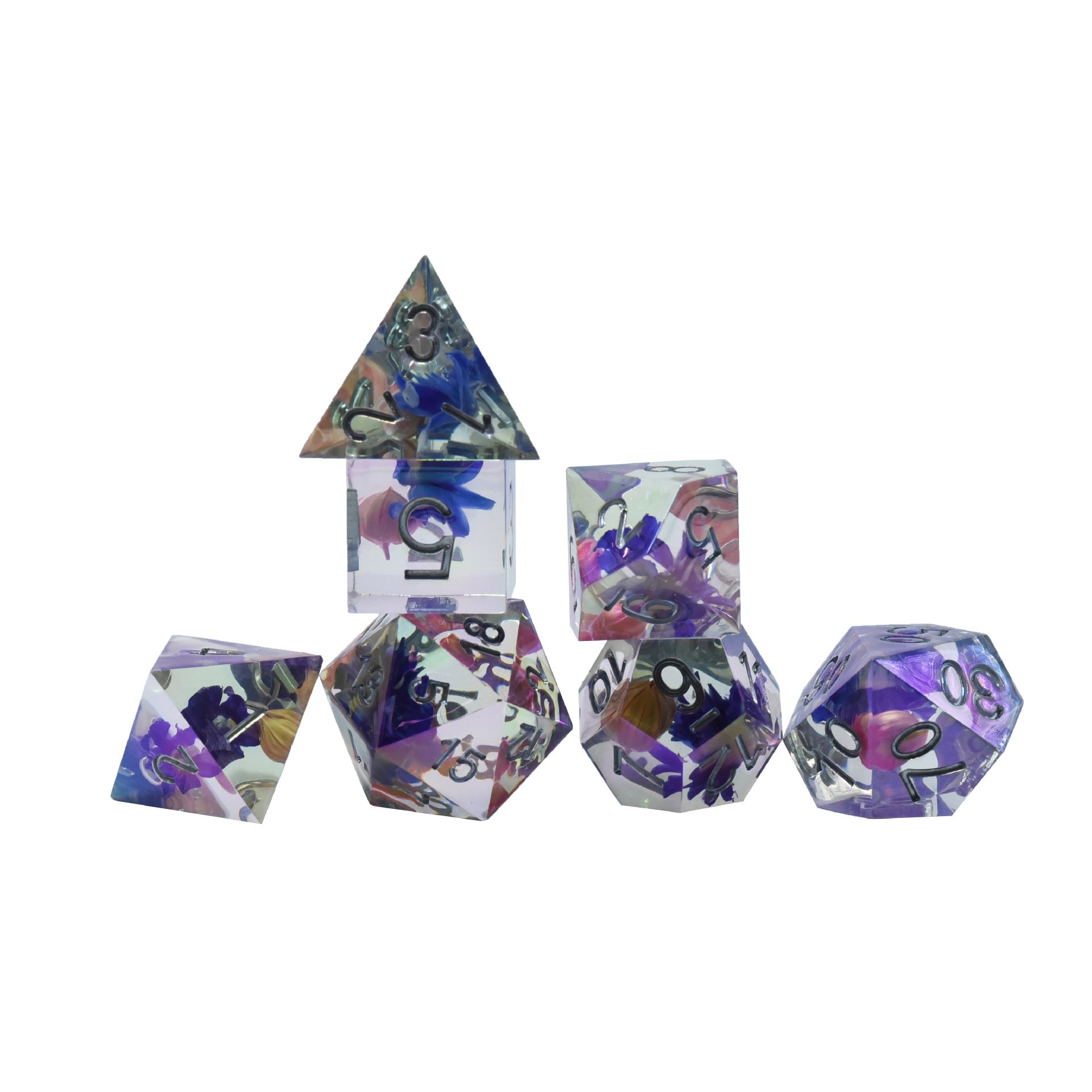 Liquid Core Clear Dragon Eye Resin Dice Personalized Gifts Troll Eyeball Dice D&d Rpg Board Game Edge Dice