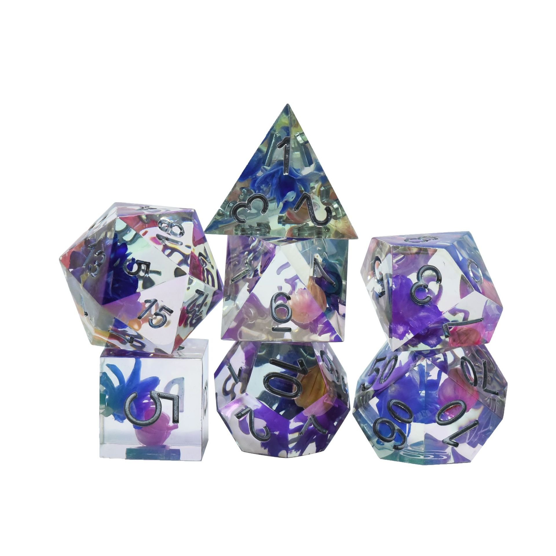 Liquid Core Clear Dragon Eye Resin Dice Personalized Gifts Troll Eyeball Dice D&d Rpg Board Game Edge Dice