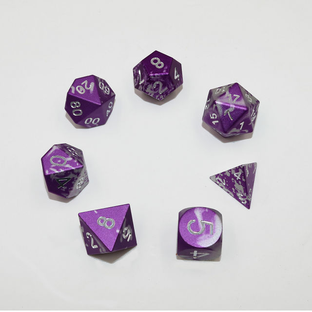 MBWS CNC Machined Double-color Aluminum Polyhedral dice