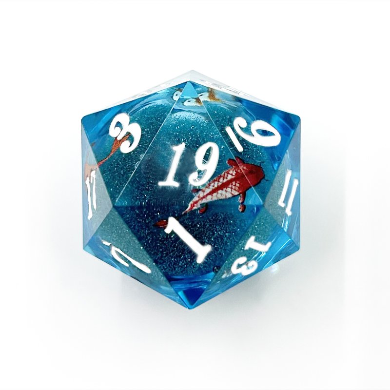 Liquid Core Dice Set DND D20 Resin Polyhedral Set D&D RPG Table Role-Playing Game Dice