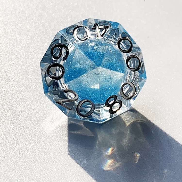 Resin Liquid Core Dice RPG DND Online Games Tabletop Dices Polyhedral Sharp Edge Liquid Core Dice