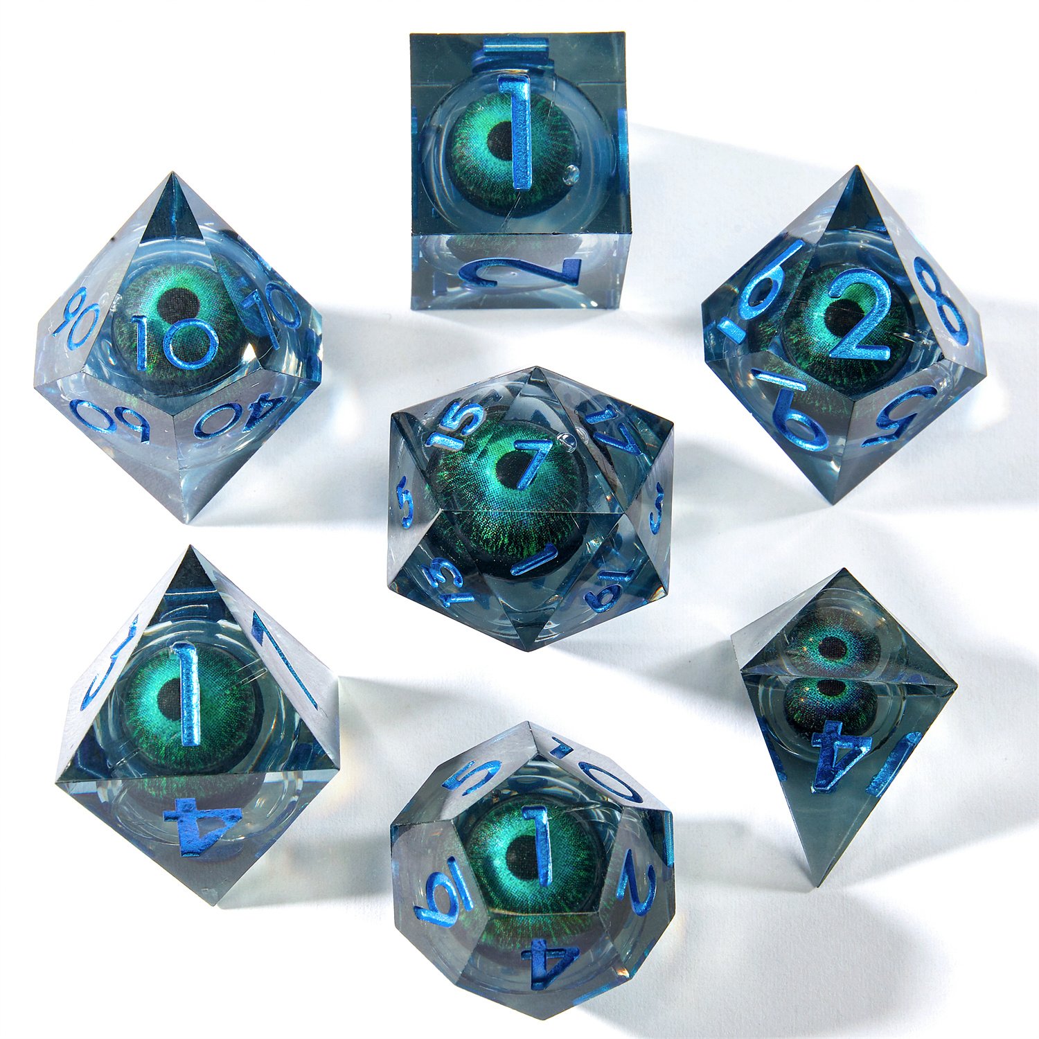 MTG/RPG/Dungeons&Dragons/role-playing Games Liquid Core Dice Set DND 7 Pieces Polyhedral Dice D&D2024 Latest Model