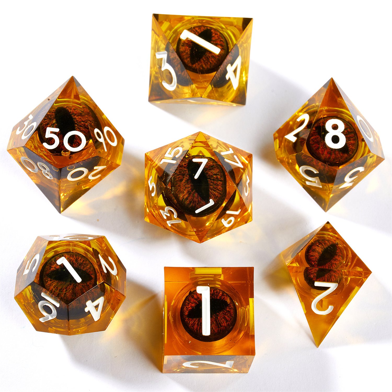 MTG/RPG/Dungeons&Dragons/role-playing Games Liquid Core Dice Set DND 7 Pieces Polyhedral Dice D&D2024 Latest Model