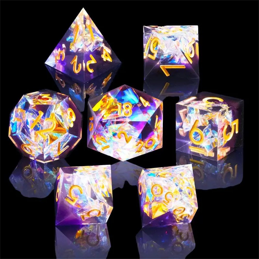 Customized D and D Dice Suitable for RPG/Dungeons&Dragons/role-playing Games 7-piece Set Polyhedral Dice D&D Popular Items