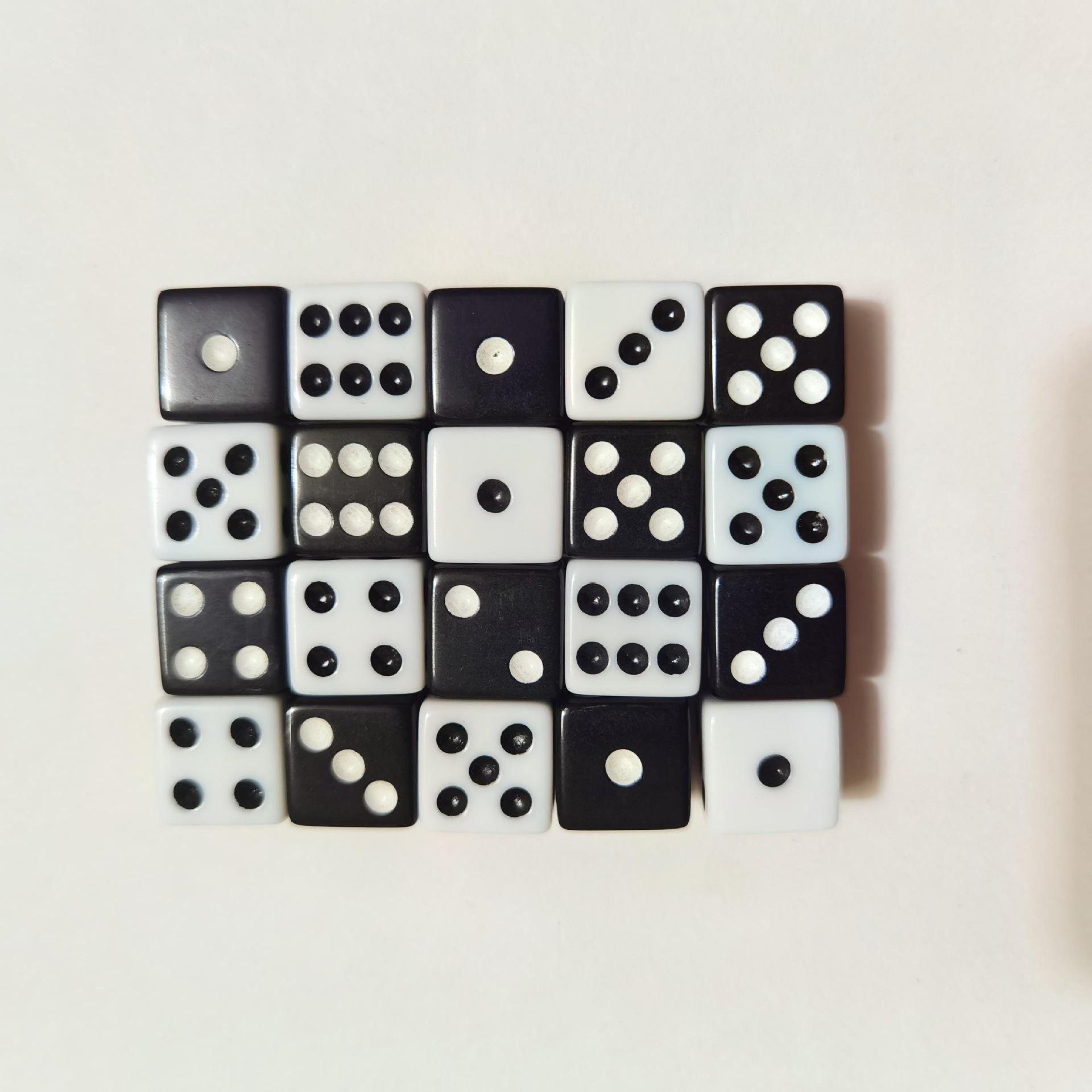 8mm 10mm 12mm 14mm 16mm 19mm 25mm D6 square corner white black dice custom manufacturers casino rpg custom dice