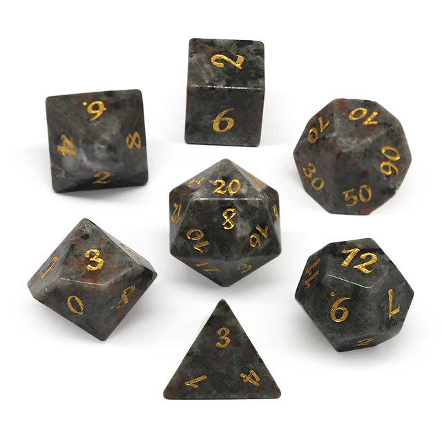Handmade Dice DND Dice Set Sharp Edge Natural Stone Gem Dragon Dice For Dungeons and Dragons Role Playing Games