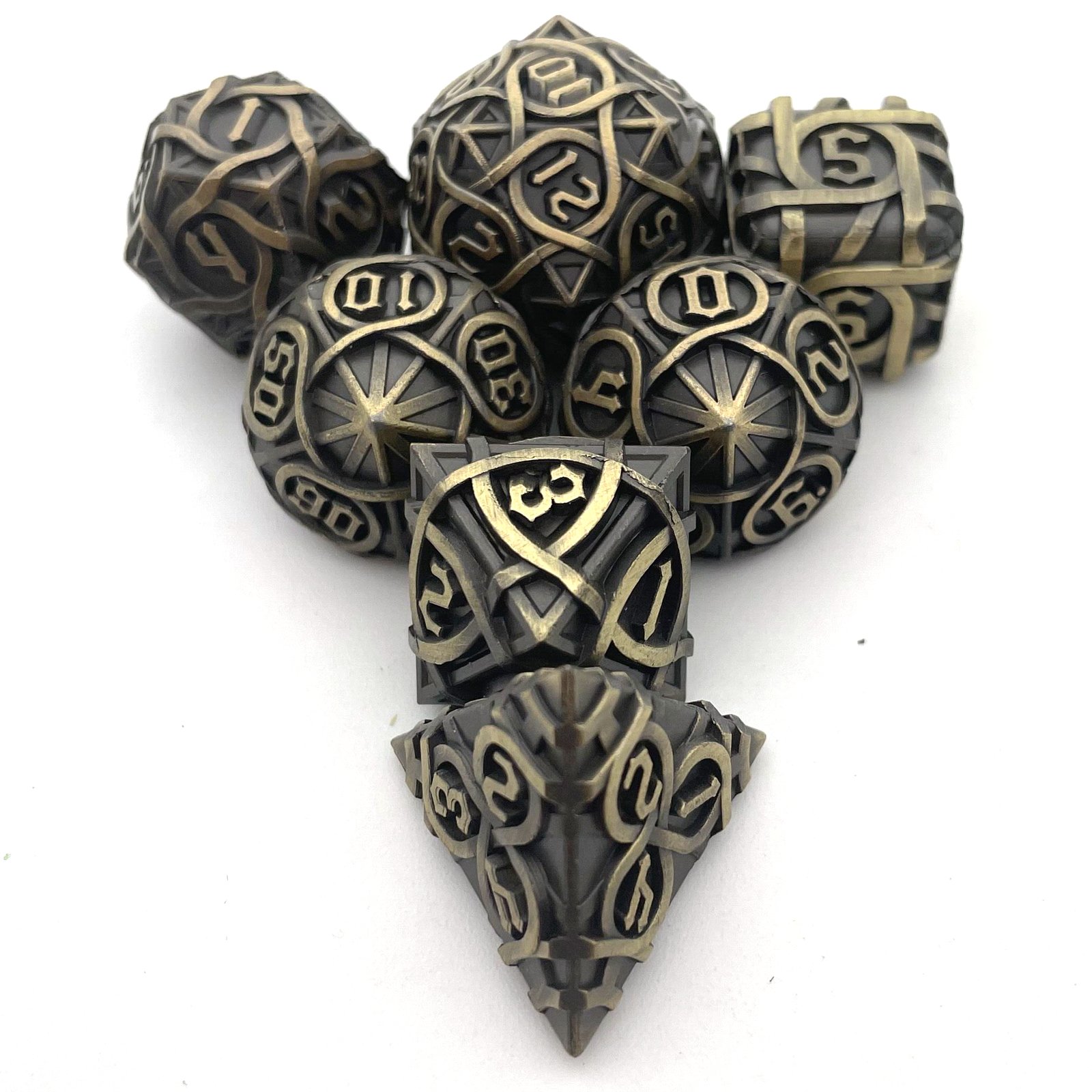 Polyhedral digital metal solid Zongzi dice set DND Dungeons & Dragons RPG board game dice support customization